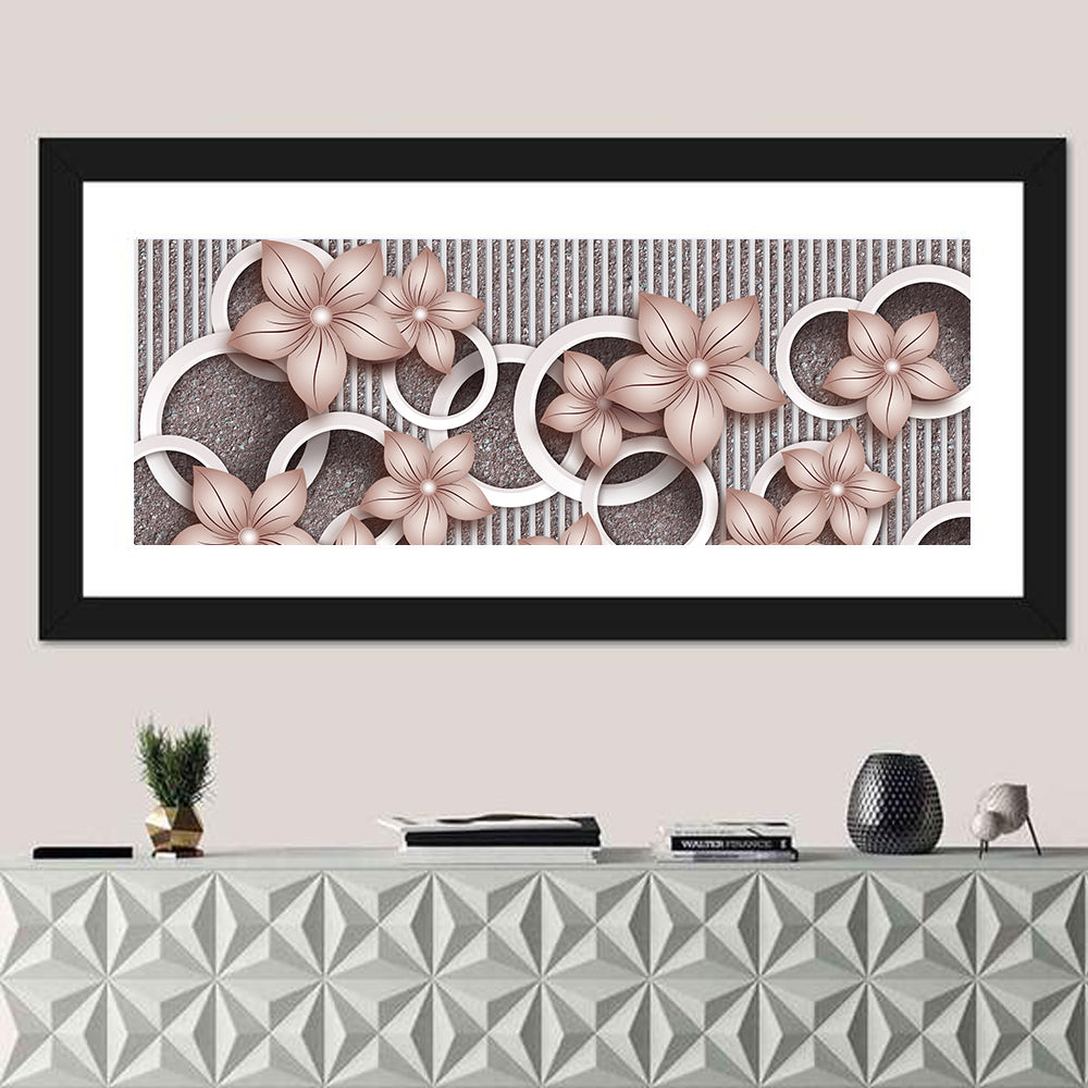 Decorative Flowers Wallpaper Wall Art