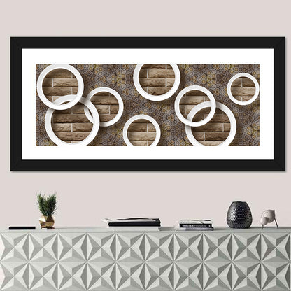 Decorative Flower With Circles Wall Art