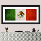 Vintage Mexican Flag Emblem Wall Art