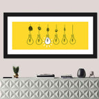 Lightbulb Progression from Complexity to Clarity Wall Art