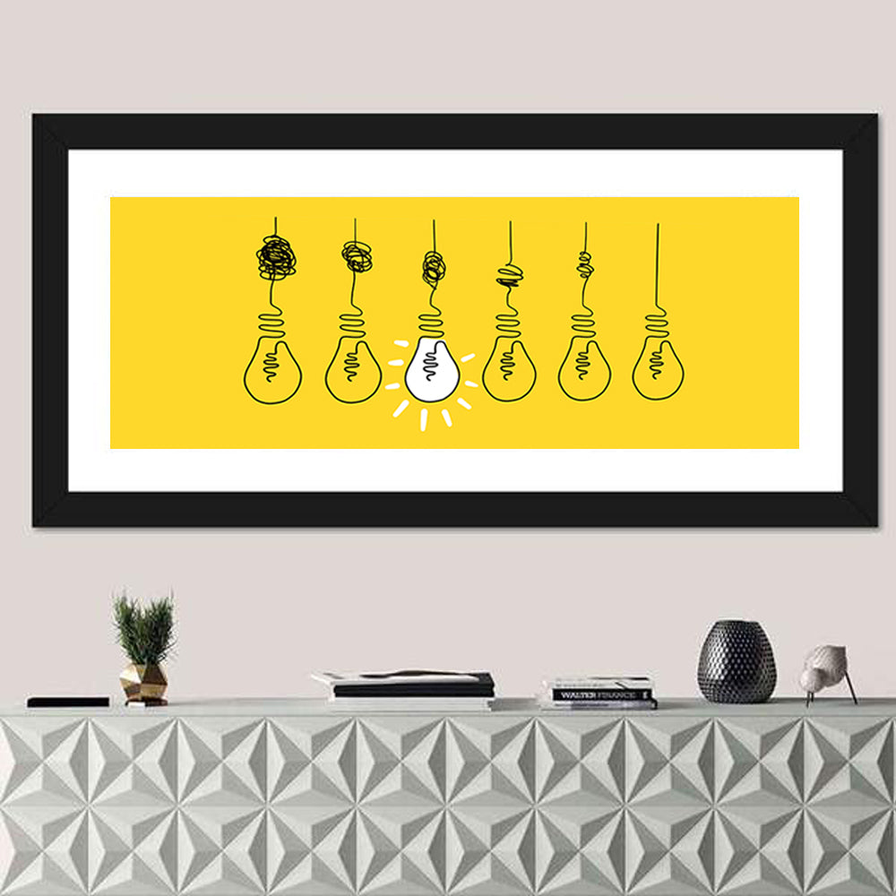 Lightbulb Progression from Complexity to Clarity Wall Art