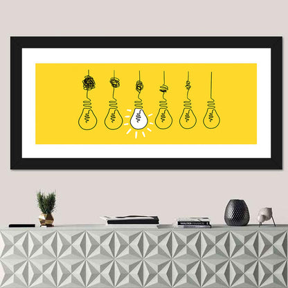 Lightbulb Progression from Complexity to Clarity Wall Art