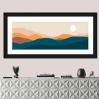 Mid Century Mountain Sunset Wall Art