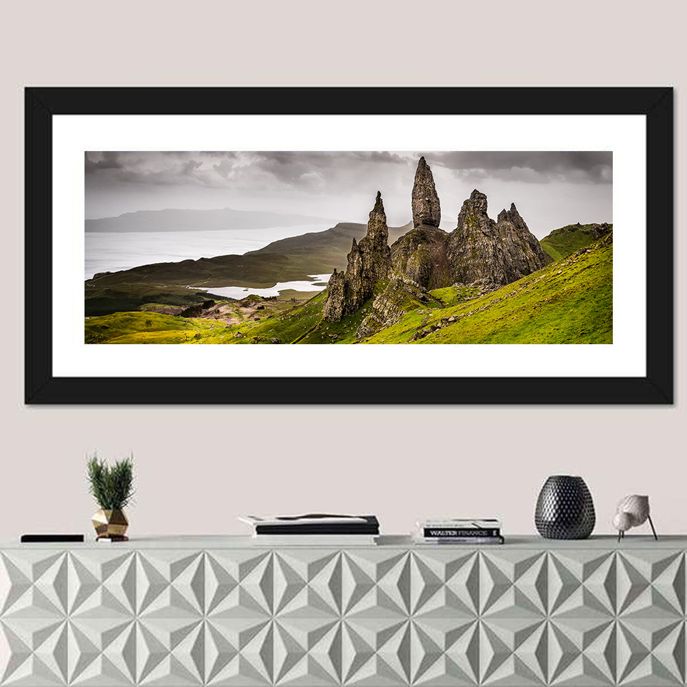 Old Man of Storr, Isle of Skye Wall Art in a room, panoramic