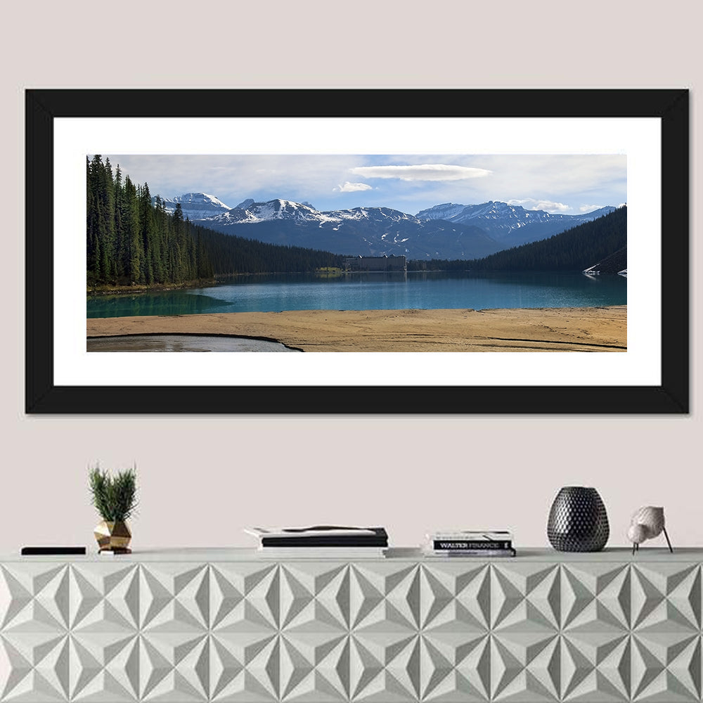 Lake Agnes, Lake Louise Wall Art in a room, panoramic