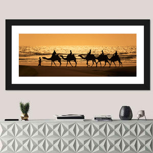 Tourists Riding Camels Wall Art