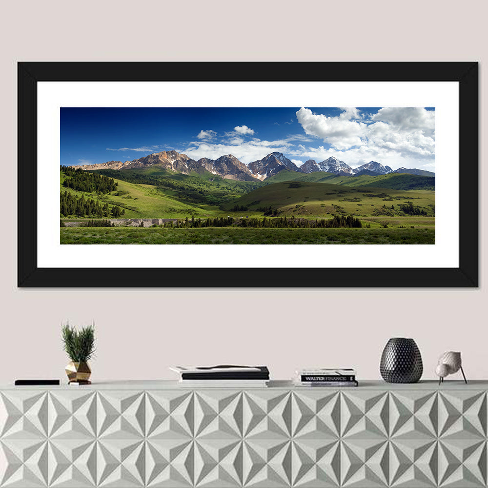 Bashi Valley, Kirghistan Wall Art in a room, panoramic