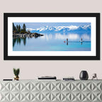 Mountain Lake Paddleboarders Wall Art