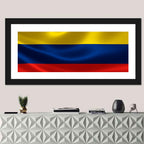 Colombian Flag with Rippling Texture Wall Art