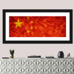 Distressed Chinese Flag Wall Art