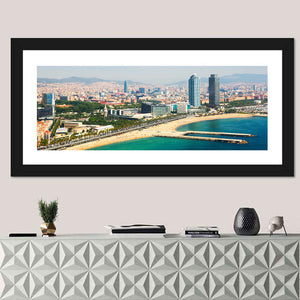 Barcelona From Mediterranean Sea Wall Art