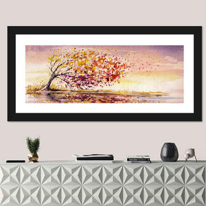 Autumn Tree On A Wind Wall Art