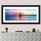 Key West Sailboat at Sunset Wall Art