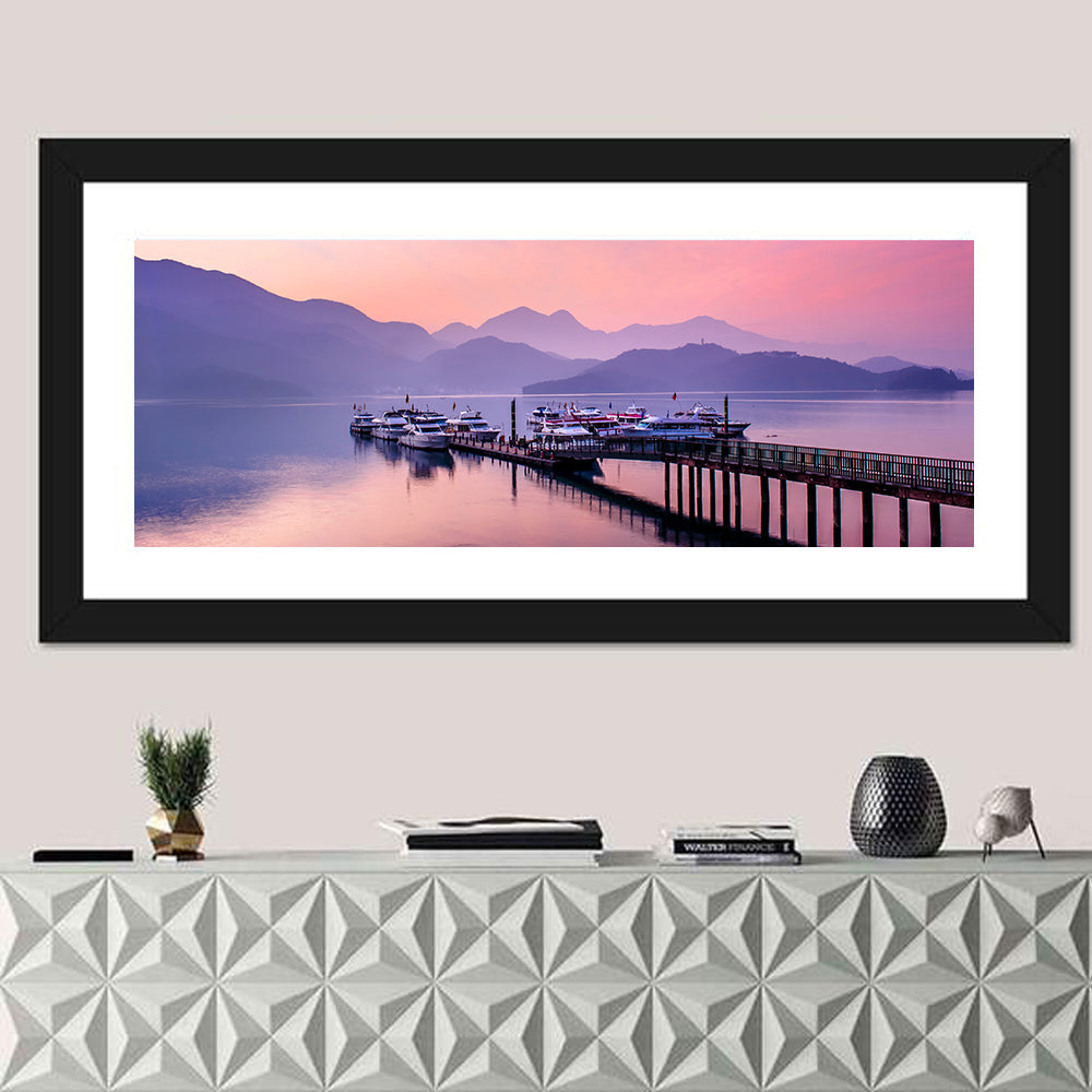 Sun Moon Lake at Dusk Wall Art