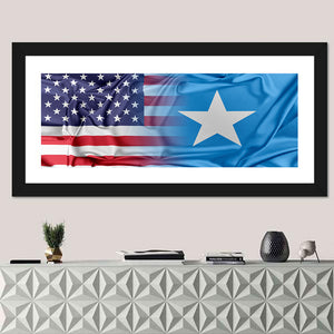 Flag Of USA & Somalia Wall Art