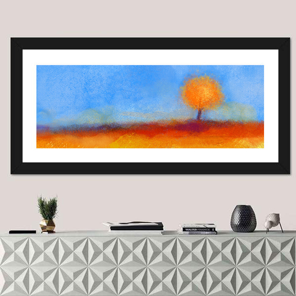 Golden Hour Lone Tree Wall Art