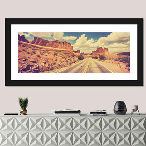 Vintage Desert Road In USA Wall Art