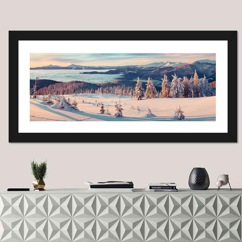 Snowy Alpine Sunset Wall Art