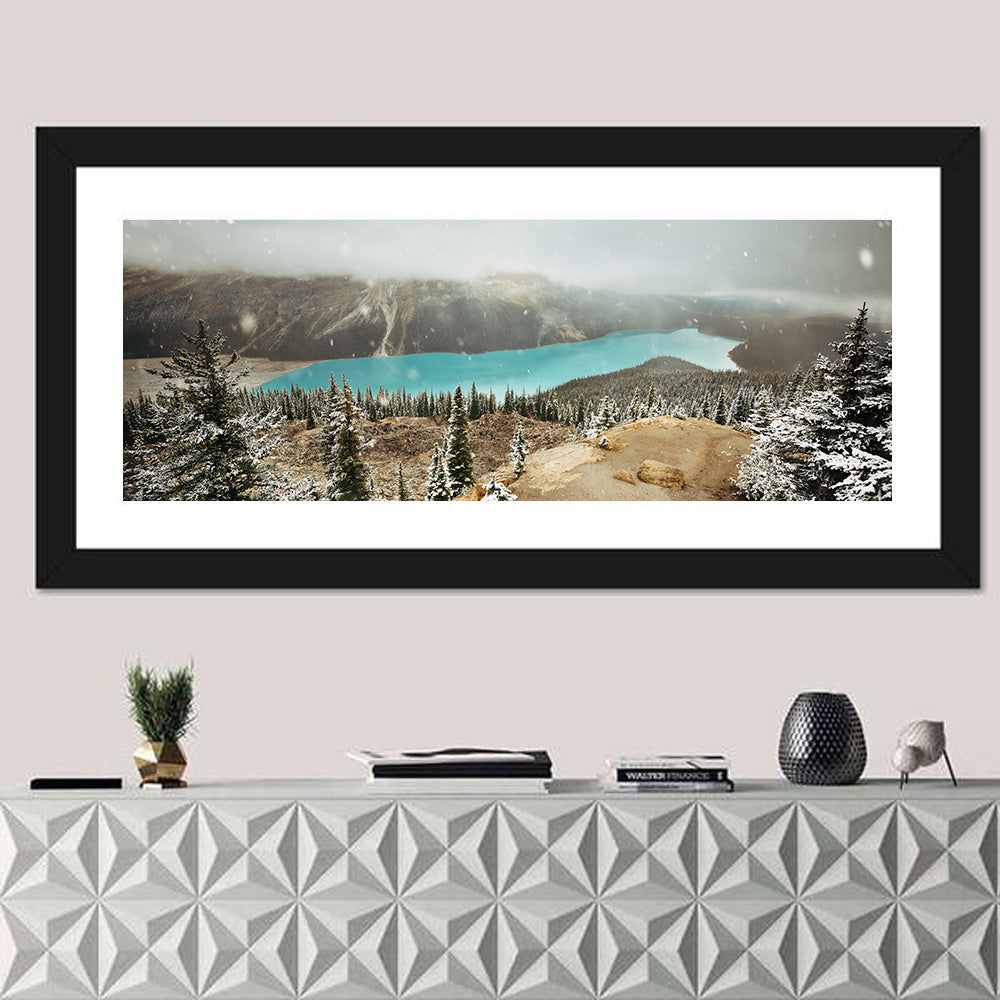Peyto Lake in Winter Wall Art