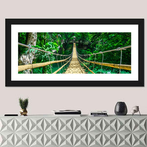 Bamboo Pedestrian Hanging Bridge Wall Art