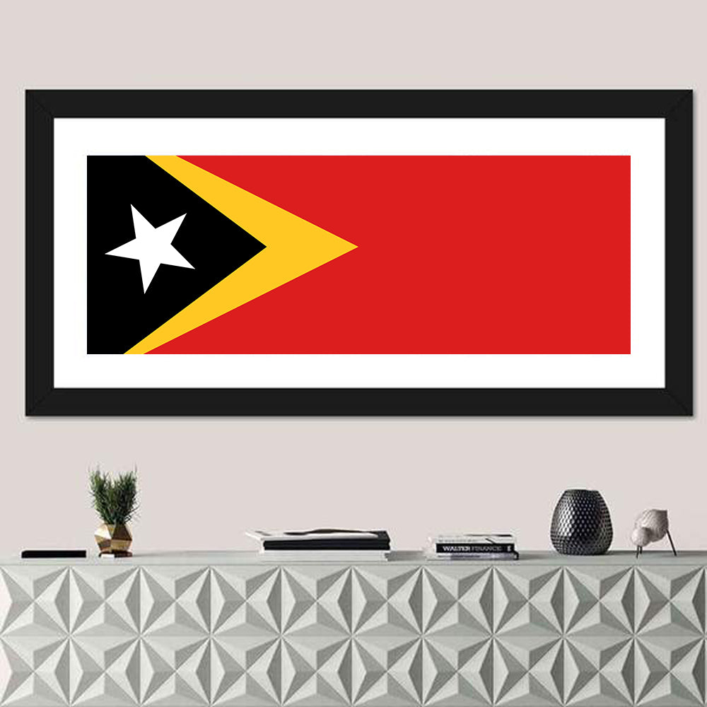 East Timorese National Official Flag Wall Art