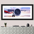 Low Angle Jet Engine on Tarmac Wall Art