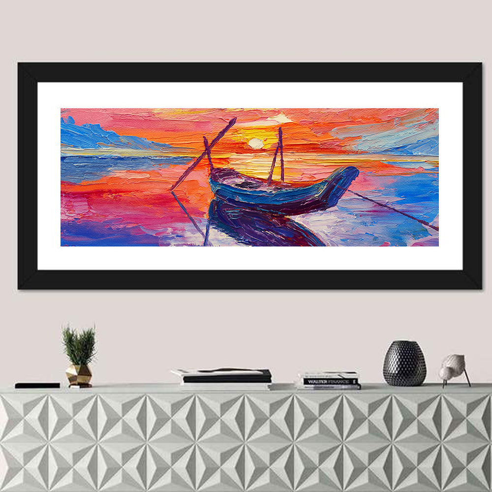 Fishing Boats at Sunset Wall Art