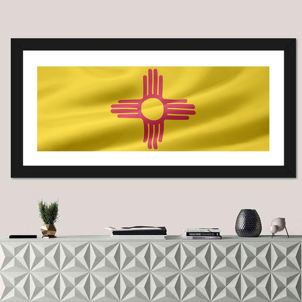 New Mexico Flag with Zia Symbol Wall Art