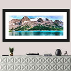 Snow-capped Mountain Lake Wall Art