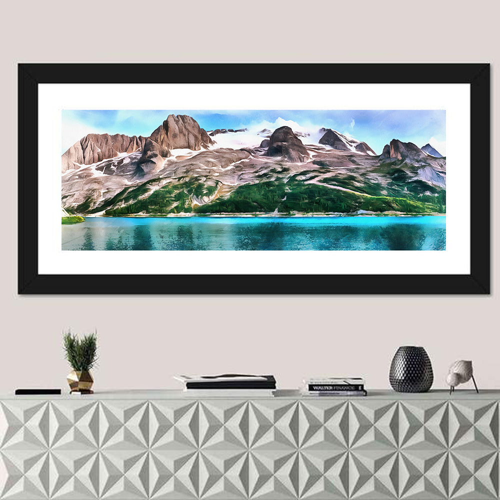 Snow-capped Mountain Lake Wall Art