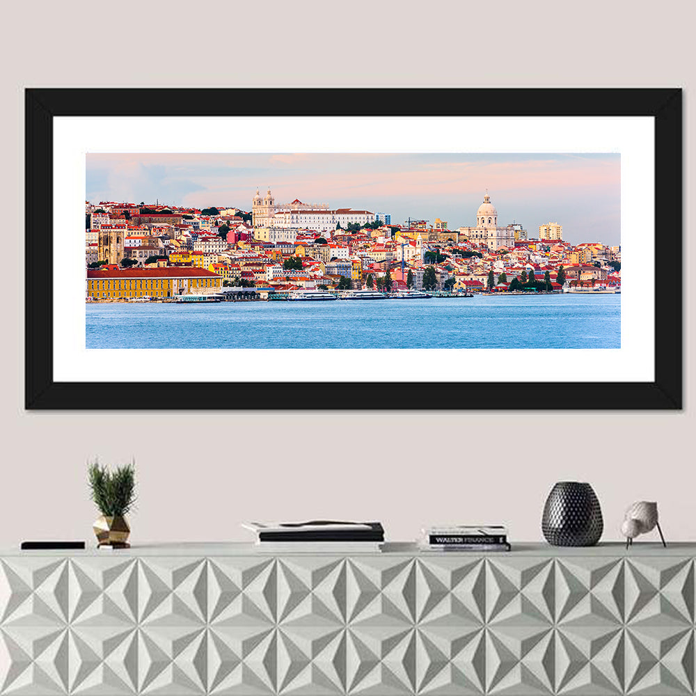 Lisbon Skyline On Tagus River Wall Art