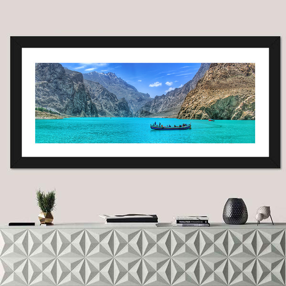 Attabad Lake, Pakistan Wall Art in a room, panoramic