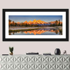 Grand Teton Sunrise Reflection Wall Art