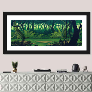 Seamless Jungle Forest Wall Art