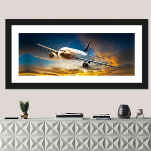 Airplane On The Sky Wall Art