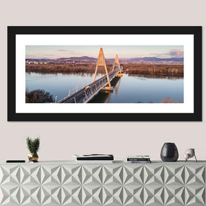 Megyeri Bridge Over The DanubeRiver Wall Art