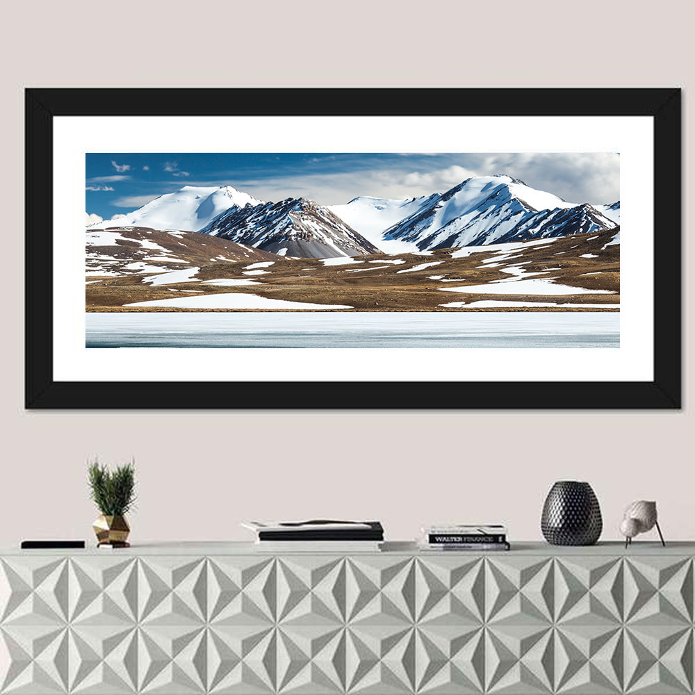 Barskoon Mountain Range Wall Art in a room, panoramic