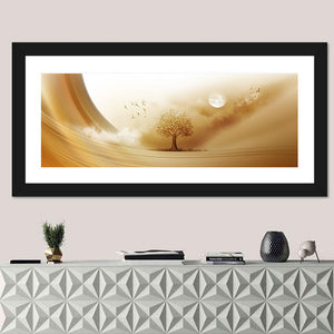 Tree In Desert Wall Art