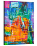 Vibrant Colorblock Grid Wall Art