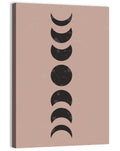 Dusty Pink Moon Phases Wall Art