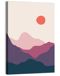 Contemporary Mountain Sunset Wall Art