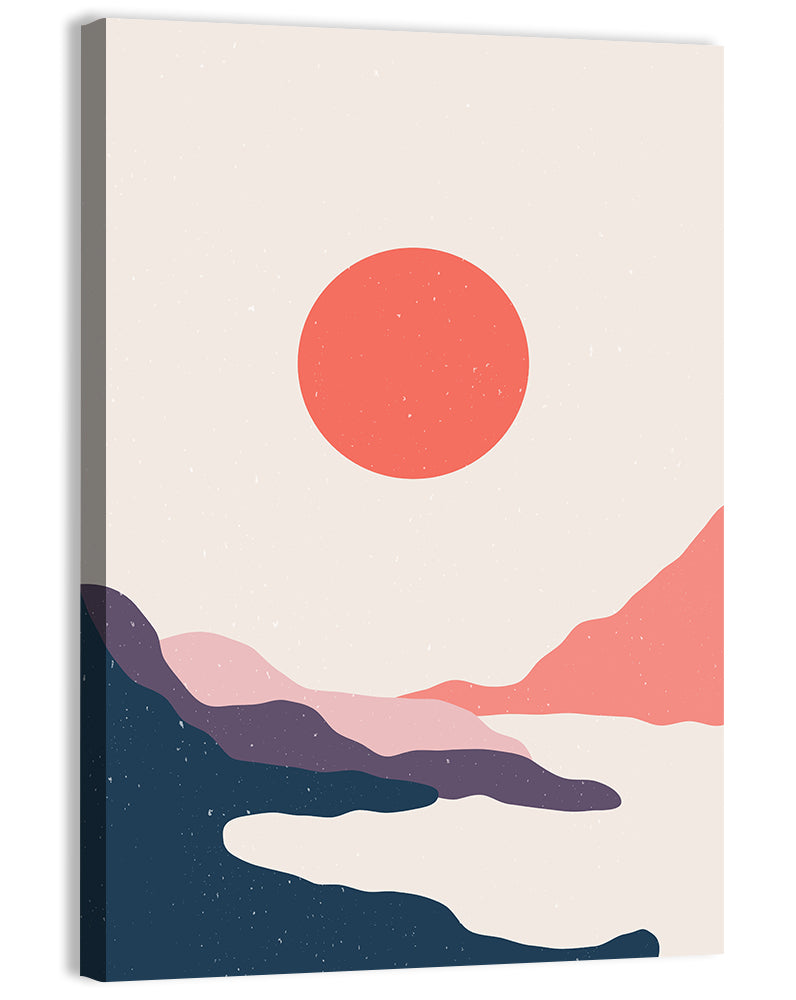 Boho Mountain Dawn Wall Art