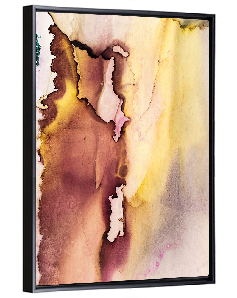 Burgundy Alcohol Ink Composition Wall Art