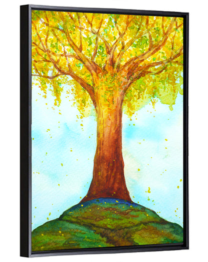 Golden Tree Illustration Wall Art