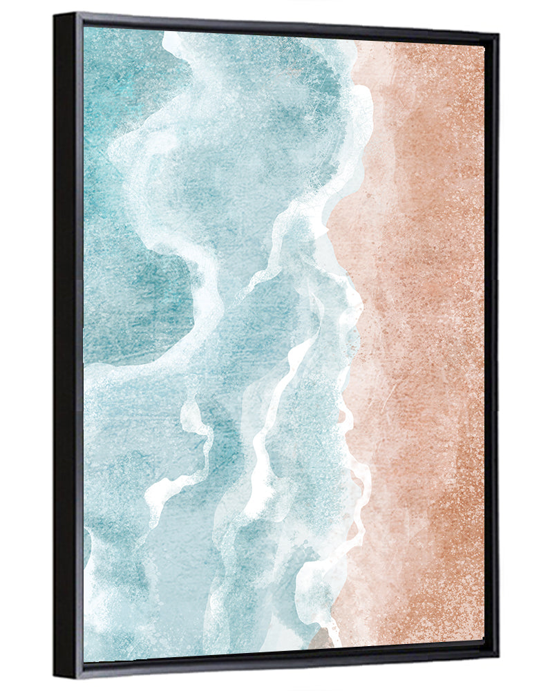 Aerial Shoreline Waves Wall Art