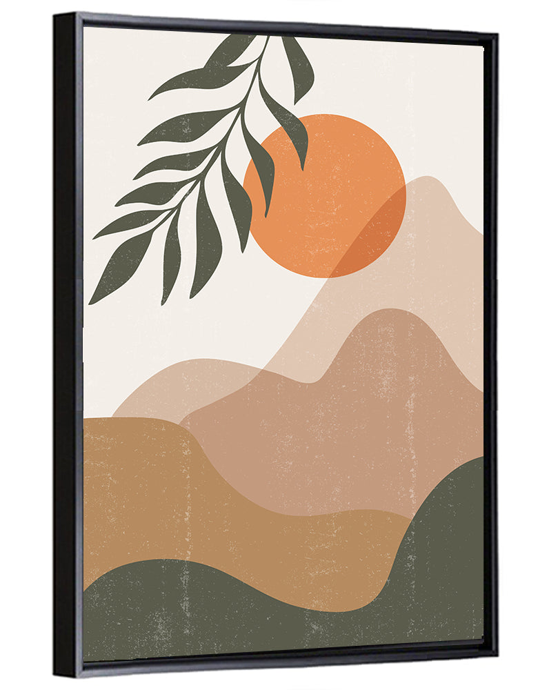 Boho Mountain Sunset Wall Art