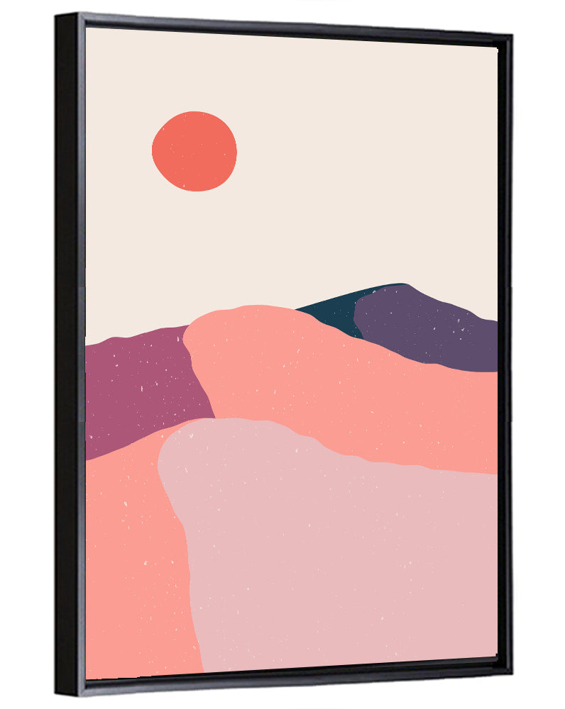 Desert Sunrise Abstract Landscape Wall Art