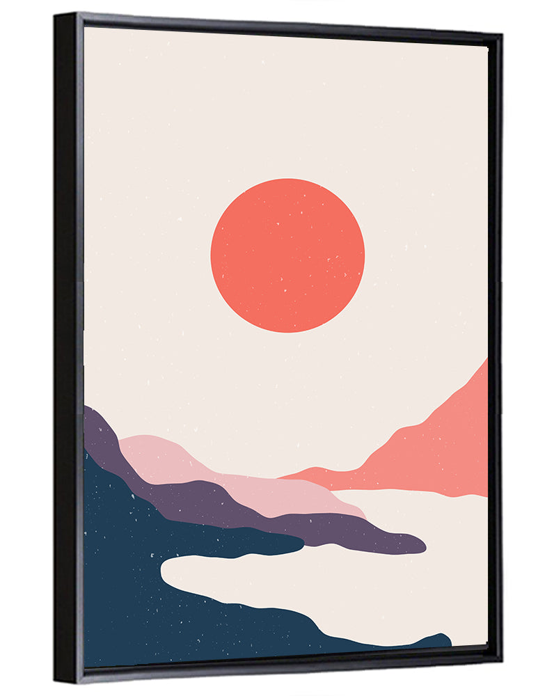 Boho Mountain Dawn Wall Art