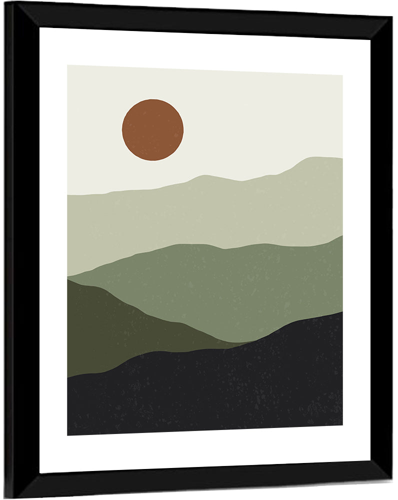 Sage Ridge Minimalist Landscape Wall Art