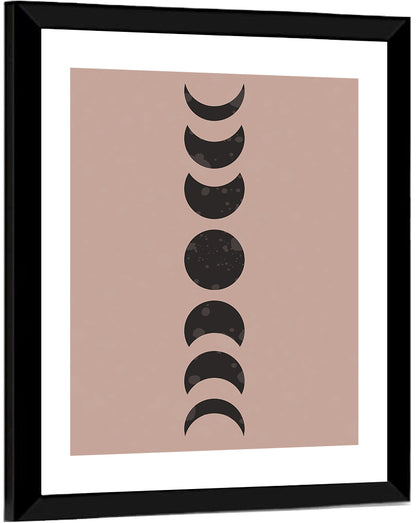 Moon Phases Minimalist Wall Art